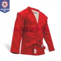 Куртка для самбо, лицензия ВФС, с подкладкой, красная  3