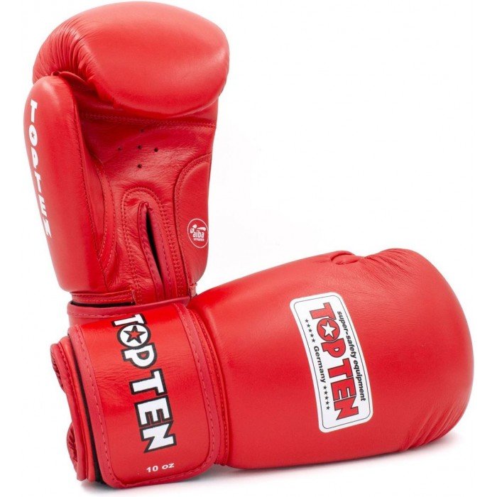 Перчатки боксерские Top Ten AIBA красные