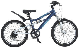Велосипед 20" NOVATRACK ACTION-JS200 Двухподвес алюминий, тёмно-синий
