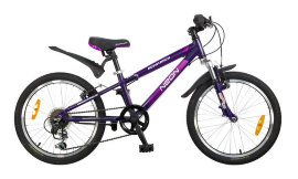 Велосипед 20" NOVATRACK NEON Хардтейл алюминий, фиолетовый