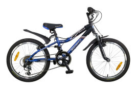 Велосипед 20" NOVATRACK FLYER Хардтейл сталь, синий/серый