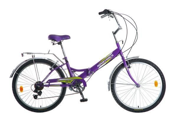 Велосипед 24" складной NOVATRACK FS-24, фиолетовый
