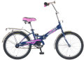 Велосипед 20" складной NOVATRACK FS20, черный-голубой 2