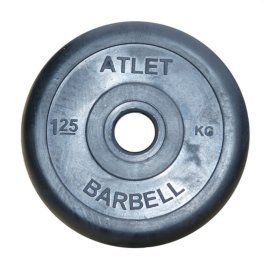 Диск обрезиненный "Атлет" 1,25 кг MB Barbell 