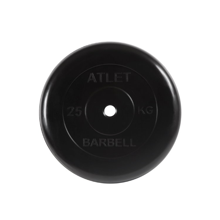 Диск обрезиненный "Атлет" 25 кг MB Barbell 