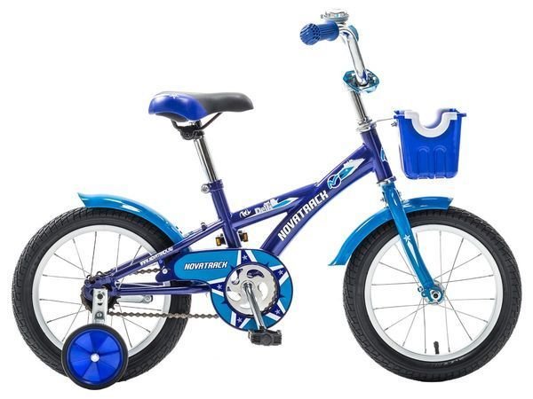 Велосипед 14" NOVATRACK Delfi, синий/голубой